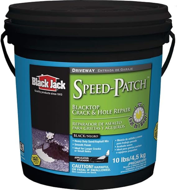 Gardner-Gibson 1665771 Black Jack Blacktop Crack and Hole Repair Latex Smooth Finish Black 10 Lb
