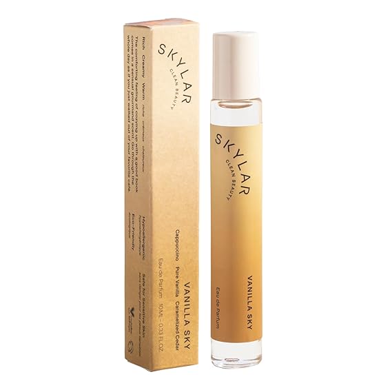 Skylar Nude Skin, Rollerball Travel Perfume for Women, Vanilla, 0.33 Fl oz