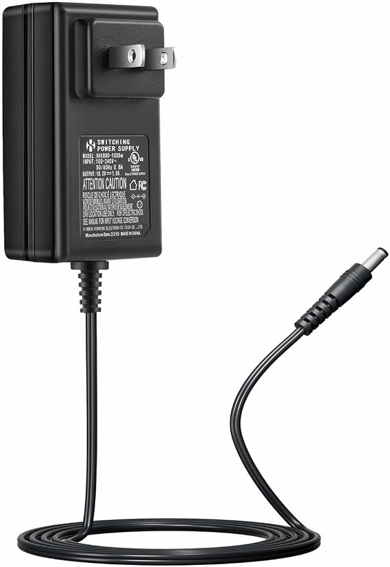 18V 1A AC DC Power Supply Adapter, 18Volt 1 Amp Adapter,Plug 5.5mm x 2.1mm Compatible with for 18volt 100mA-1000mA Equipment Center Positive