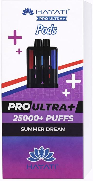 HAYATI Pro Ultra+25000+ Pods Summer Dream – Refillable Pod System Long Lasting & Easy Install