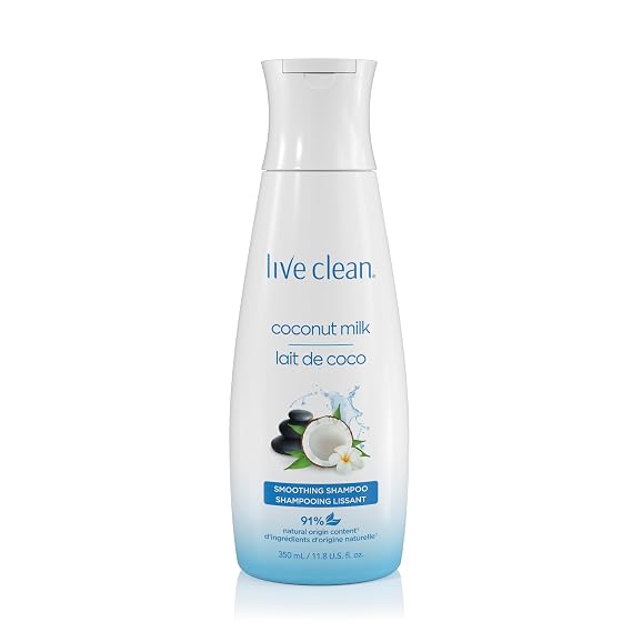 Live Clean Shampoo, Moisturizing Coconut Milk, 12 Oz