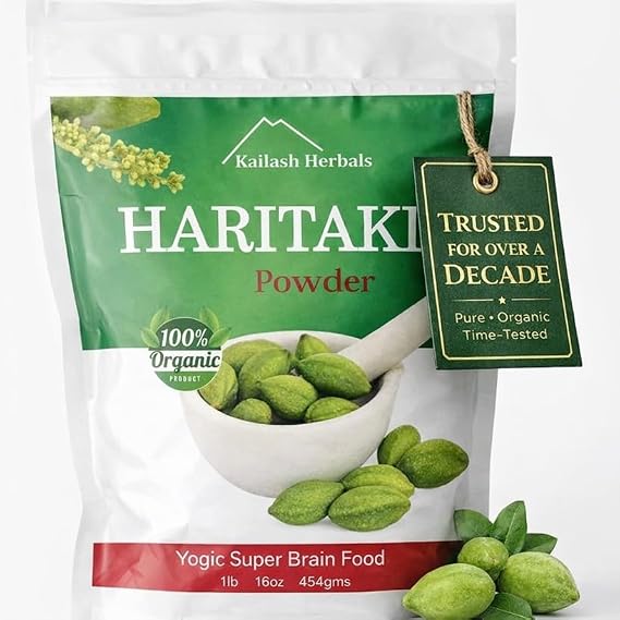 Kailash Herbals Organic Haritaki Powder, 1 Pound (16 oz)