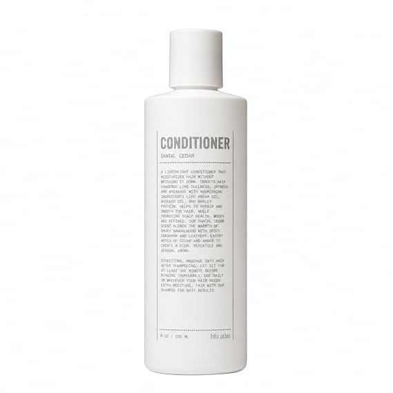 Blu Atlas Natural Conditioner for Men Sulfate-Free, Santal Cedar, 8 oz