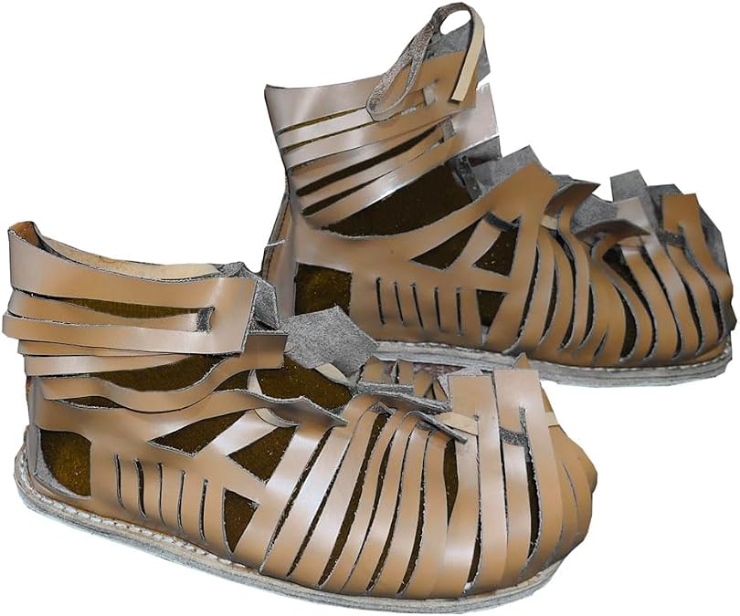 Roman Sandal Gladiator Knights Leather Sandals Centurion Caligae Ancient Medieval Footwear Greek Soldiers Footwear Sandles Size 10