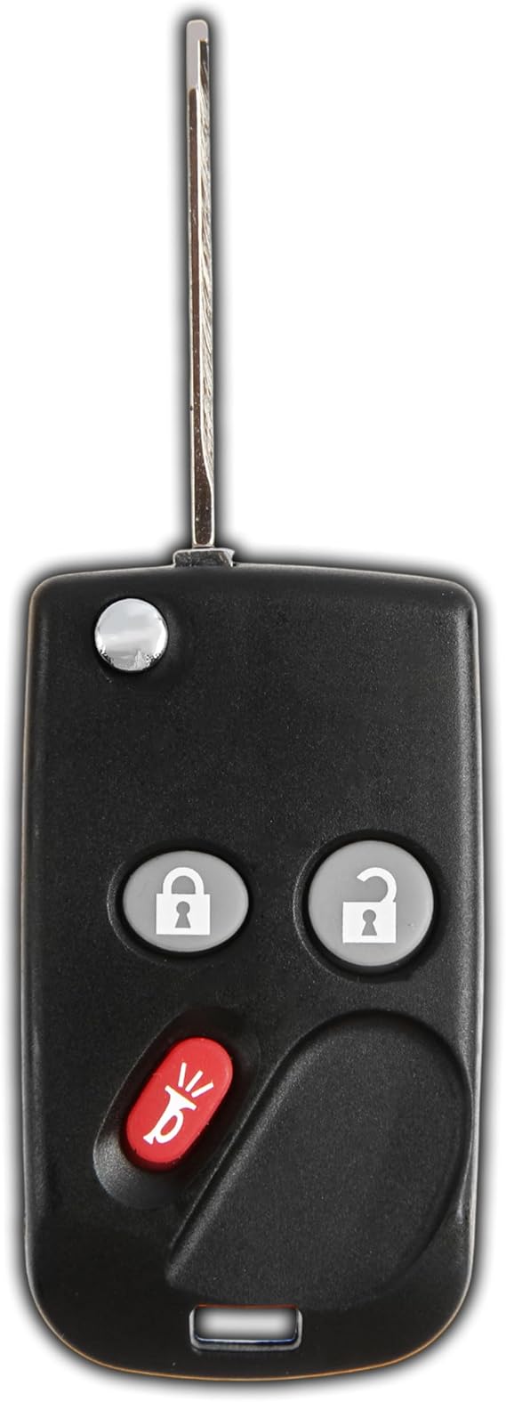 KeylessOption Keyless Entry Remote Control Car Flip Ignition Key Fob Replacement for LHJ011