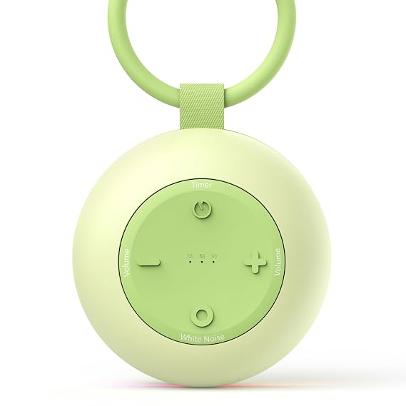 Portable Baby Sound Machine, White Noise Machine with Night Light, 18 Sleep Sounds, Child Lock, Stroller Sleep Soother for Nursery Travel