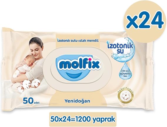Molfix İzotonik Sulu Islak Mendil Yenidoğan 1200 Adet