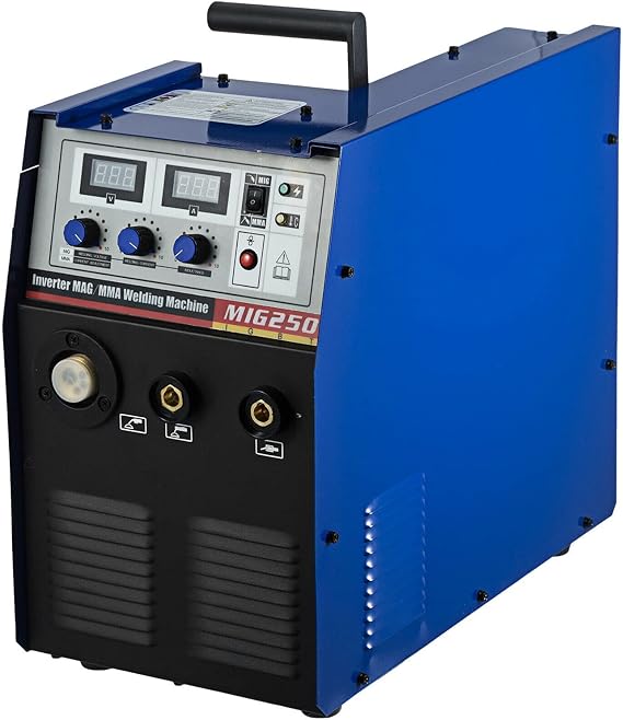 MIG-250 250Amp MIG/MMA 2-in-1 Inverter DC Welder IGBT Gas/Gasless Built Wire Feeder 20-45A