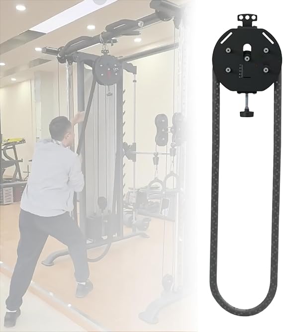 Suspension Pulley Trainer, Endless Rope Trainer Machine, Cable Pulley System, Adjustable Resistance, Home Use, Gym Upper Arm Cardio Exercise Limb Training