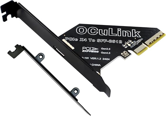 Sintech PCIe 4.0 x4 to Oculink,Oculink SFF-8611 to PCI-e Adapter Card with Low Profile Bracket for eGPU Dock Mimi Pc