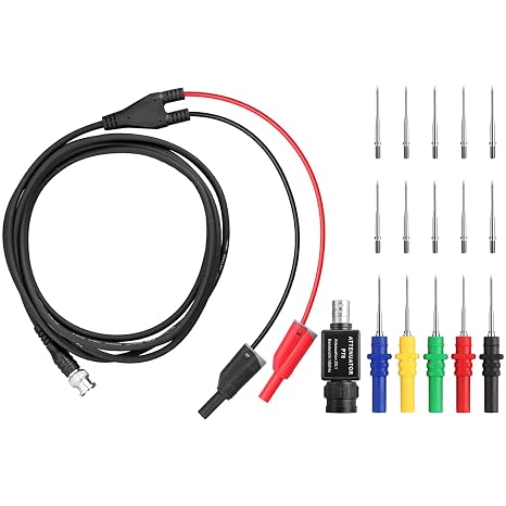 Oscilloscope Probe Kit, 20:1 Attenuator, Back Probes, 3M BNC Banana Cable