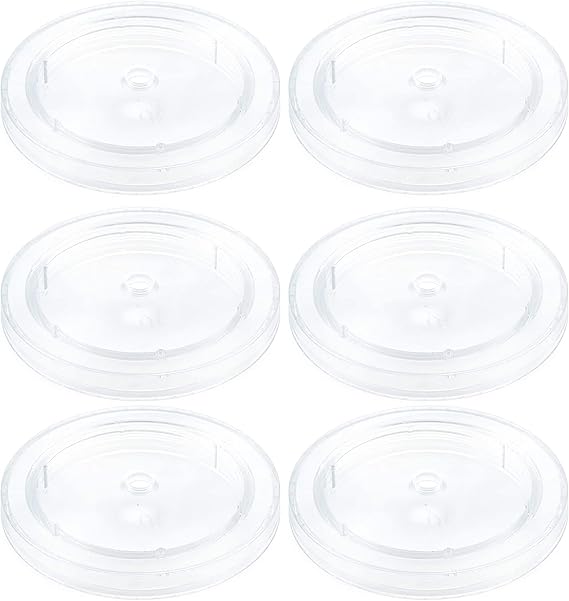 Darware Replacement Lids for Acrylic Tumblers (6-Pack); Fits 3.75 Inch Wide Mouth Travel Cups