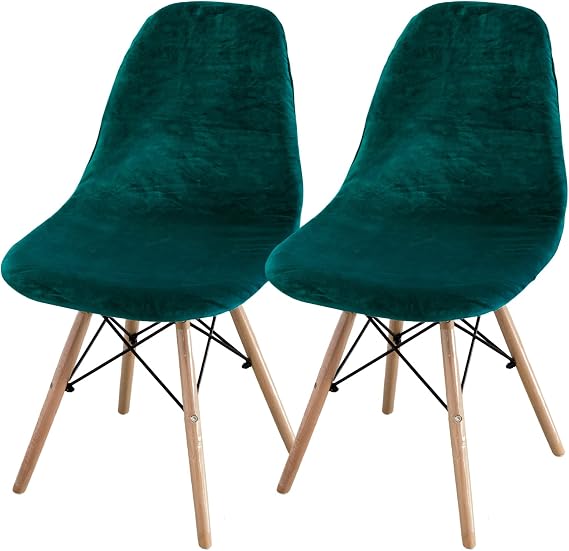 TOPCHANCES Stretch Shell Chair Cover,Mid Century Chair Covers Velvet Accent Chair Covers,Armless Chair Slipcovers Washable Chair Protector for Dining Living Room Bedroom
