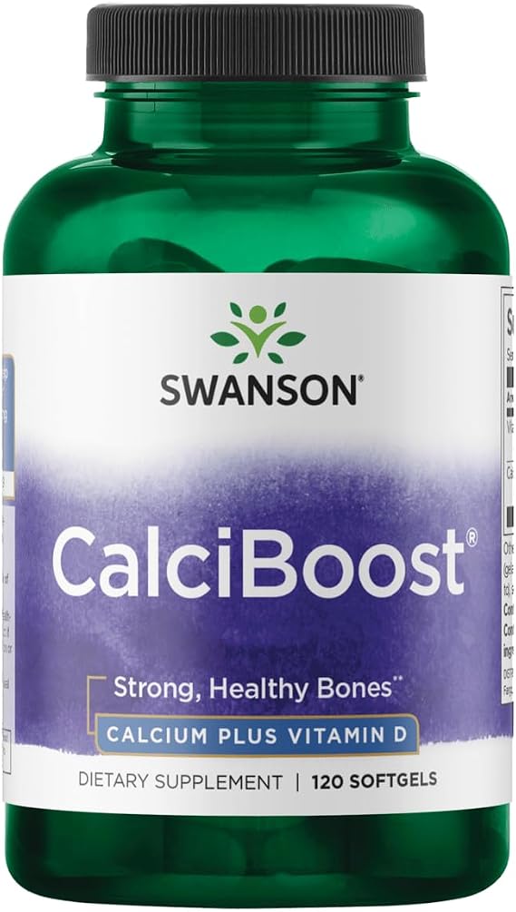 Swanson CalciBoost Calcium with Vitamin D, 120 Softgels