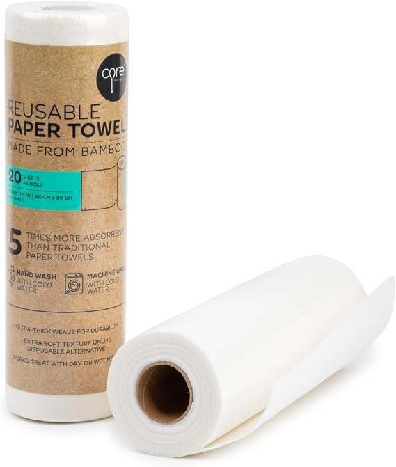 Core Kitchen 1 Pack Reusable Bamboo Paper Towels