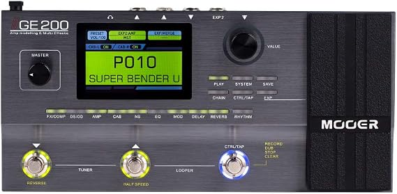MOOER GE200 Guitar Amp Modelling Multi Effects Pedal