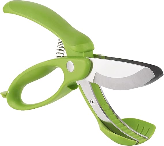 Trudeau Toss and Chop Salad Tongs, Stainless Steel - Multi-Function Salad Servers for Easy Tossing, Chopping, and Mixing - Durable and Ergonomic Design for Kitchen Use