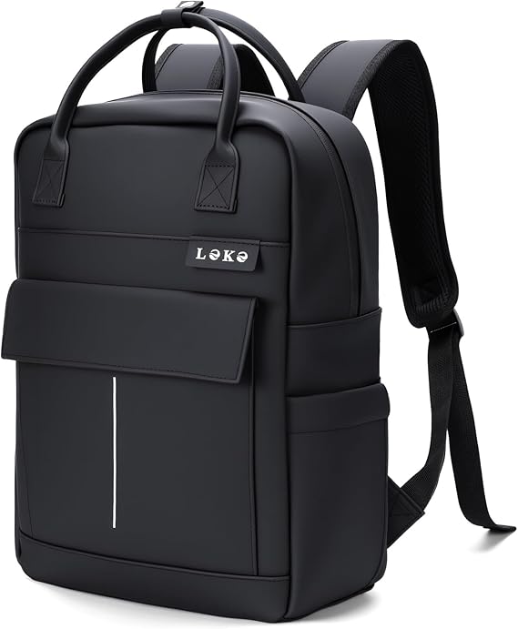 Laptop Backpack 15.6 Inch, Waterproof Work Leather Bag