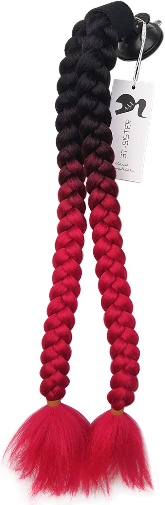 Pigtails Accessory for Helmet Pigtails Ponytail Braids Hair for Motorcycle Bicycle Batting Skate Helmet or Other Helmets 2 Braids Together 24inch /Many Colors (Helmet not Included)