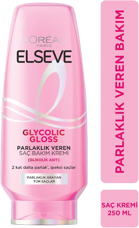 L'Oreal Paris Elseve Glycolic Gloss Parlaklık Veren Saç Bakım Kremi 250ml