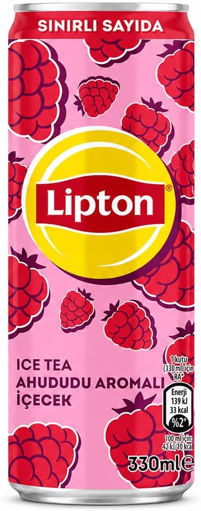 Lipton Ice Tea Ahududu Aromalı Soğuk Çay Kutu 330 Mililitre