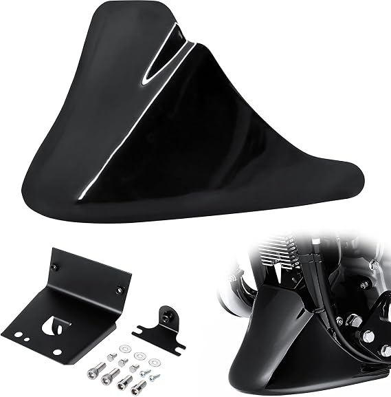 Front Spoiler for 2004-Up Sportster, Motorcycle Fairing Front Chin Spoiler Cover Lower Cowl for Harley Davidson Sportster XL Iron 883 1200 Forty-Eight Seventy-Two SuperLow Roadster Accessories (Gloss)
