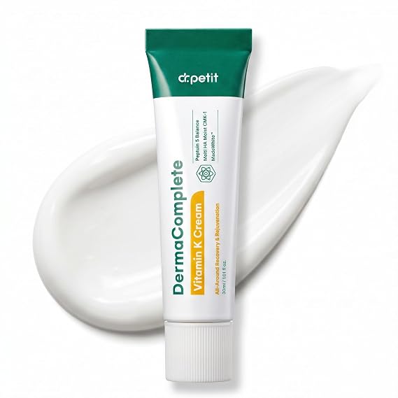 DermaComplete Vitamin K Cream for Skin Recovery, Advanced Formula for Redness Relief, Dark Circles, and Hyperpigmentation formulated by Korean Dermatologists