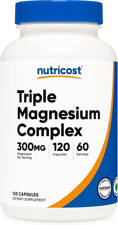 Nutricost Triple Magnesium Complex 300mg, 120 Capsules, 60 Servings