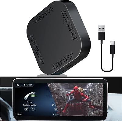 CarPlay AI Box,Multimedia Video Box,Qualcomm Octa core 464G,Support Google PlayNetflixYouTubeSplit Screen4G Sim Card5Ghz WiFiONLY for OEM Wired CarPlay Cars
