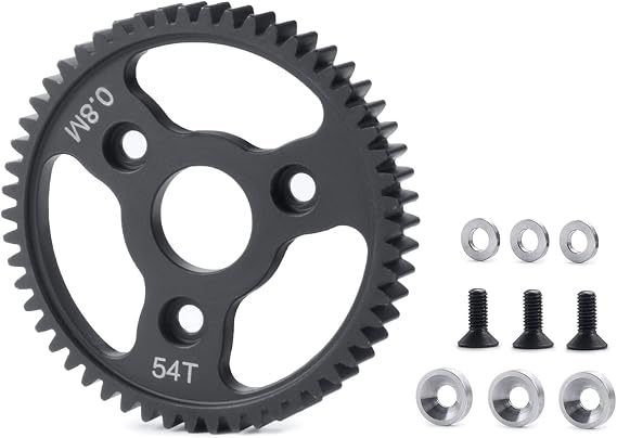 LSG Steel Main Spur Gear 0.8M 32P 54T for 1/10 Tra-xxas E-Revo Rally VXL