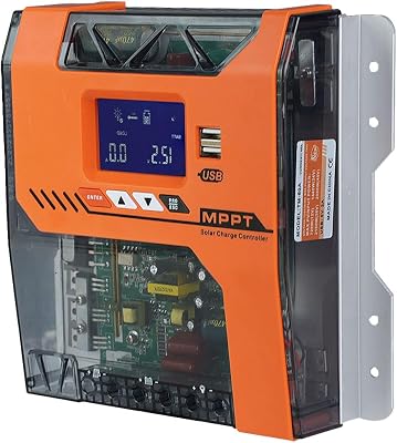 40A MPPT Solar Charger Controller 12V 24V 36V 48V Battery Charger Solar Panel Regulator Work with AGM, Gel, Flooded and Lithium Max PV Input 150VDC