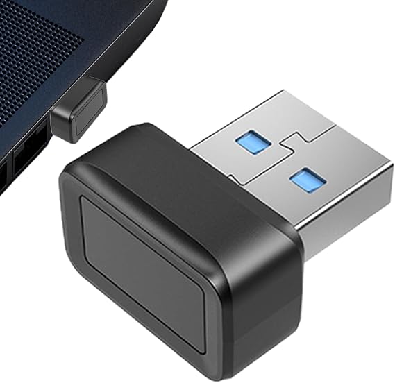 Fingerprint Scanner for PC, USB Fingerprint Reader | USB Fingerprint Key Reader - Fast Matching PC Dongle, 360 Degree Touch PC Fingerprint Scanner, PC Laptop Fingerprint Reader Security for PC Laptop