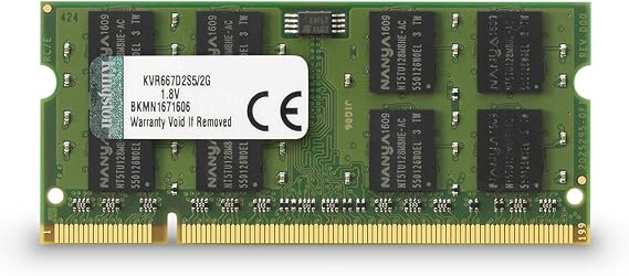 Kingston ValueRAM 2GB 667MHz DDR2 Non-ECC CL5 SODIMM Notebook Memory