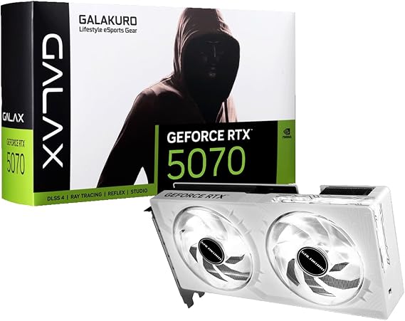 Genki NVIDIA GeForce RTX 5070 Equipped Graphics Board 12GB White Model Dual Fan Domestic Genuine GK-RTX5070-E12GB/WHITE/DF