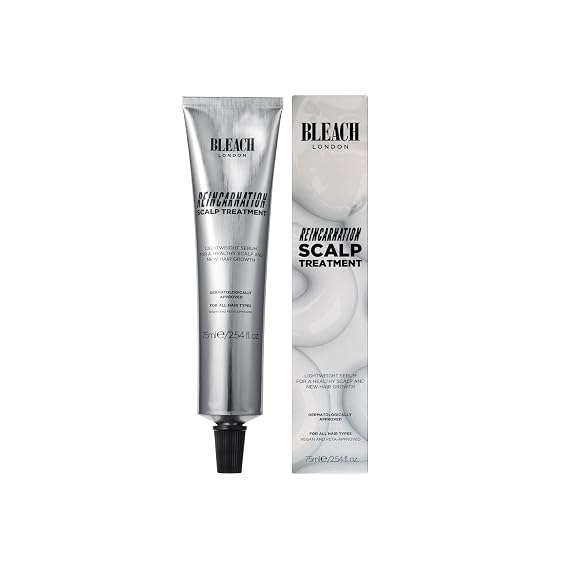 Bleach London Reincarnation Scalp Treatment - Microbiome Booster for Dry Scalps - Encourages Hair Growth - For Sensitive Skin - Fragrance Free - Dermatologically Approved - Vegan PETA-Approved - 75ml