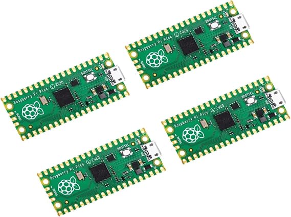 4x Raspi Pi Pico Mikrocontroller Karte RP2040 Dual-Core Cortex M0+