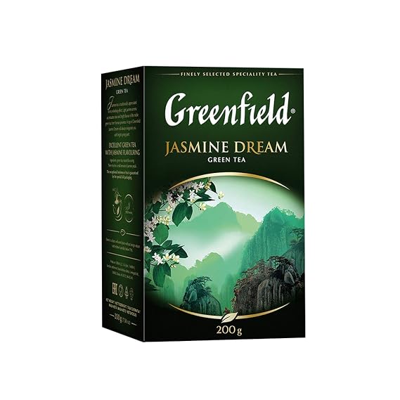 Greenfield Jasmine Dream Leaf Green Tea Classic Collection Finely Selected Speciality Tea 200 gr