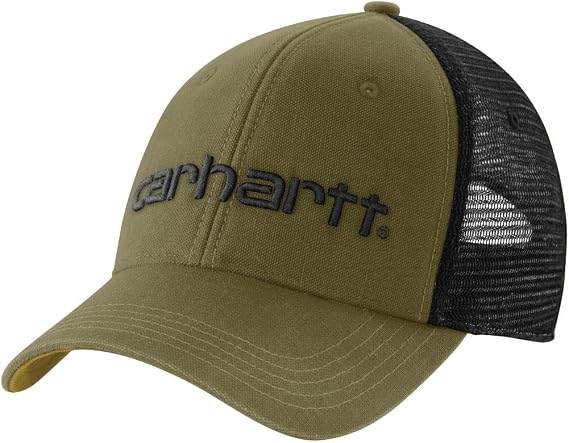 Carhartt Men's Canvas Mesh-Back Logo Graphic Cap Baseball Cap