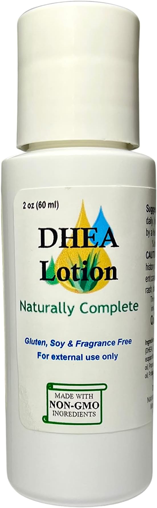 DHEA for Men and Women 2 oz. Bottle - Non-GMO and Unscented - Made in The USA
