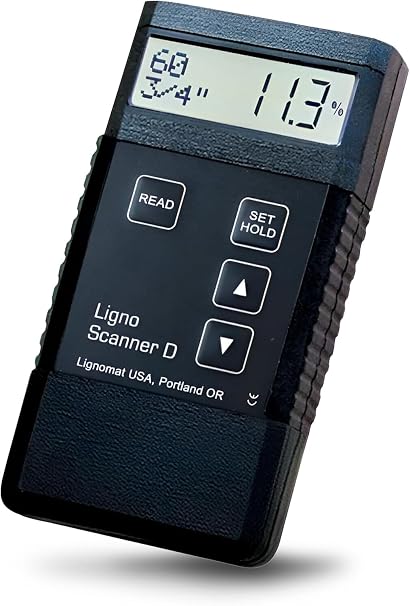 Lignomat Scanner D Pinless Moisture Meter - 3/4" Measuring Depth. Moister Meter for House, Wood, Drywall, Cabinet Making, Furniture, Flooring. Professional, Accurate and Easy-to-use.