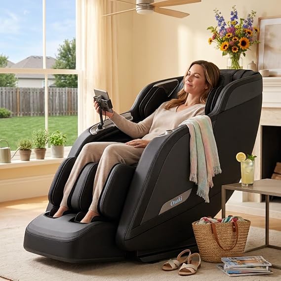 Osaki Vibe 4D Massage Chair, SL-Track Zero Gravity Recliner (Black)
