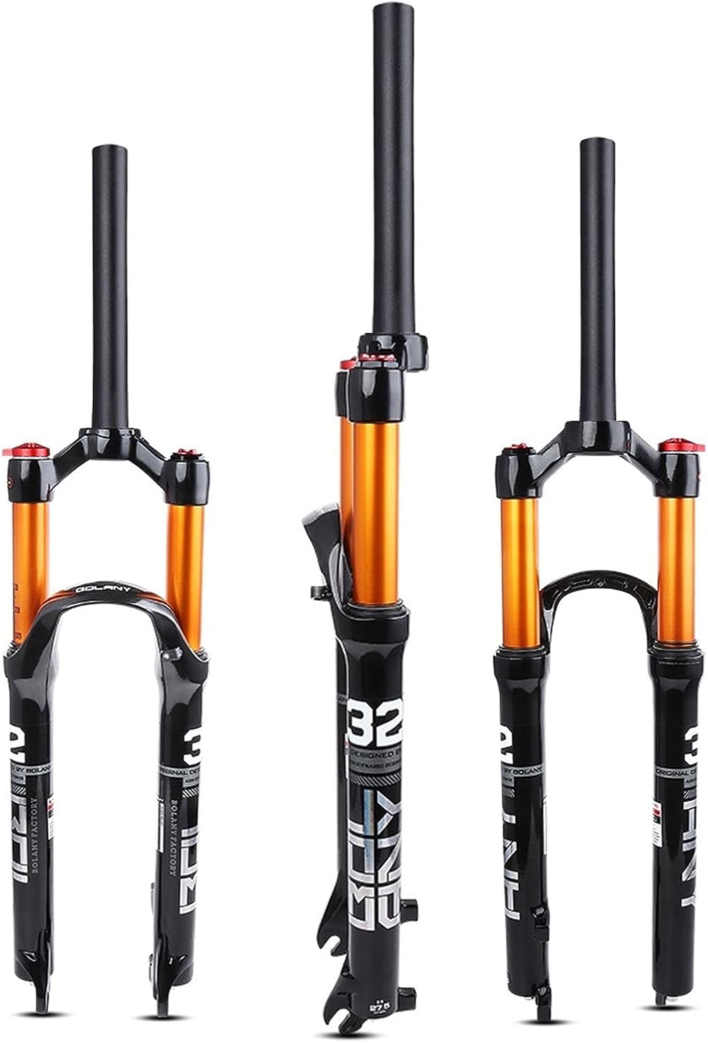2627.529 Air Mountain Suspension Fork, Straight Tube 28.6mm QR 9mm Travel 120mm Manual Lockout Ultralight Gas Shock Front Fork