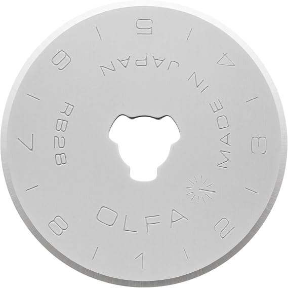 OLFA 28mm Rotary Replacement Blades (RB28-5) - Tungsten Steel, 5 Blades