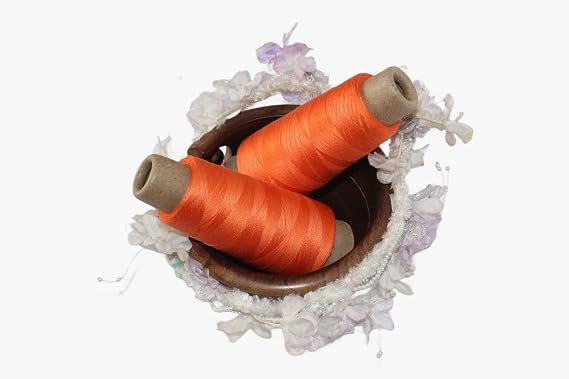 Knitsilk Ultra-Fine Silk Viscose Blend Yarn – 2/60NM, 50g Cone |Peach | Shiny, Smooth & Strong Thread for Embroidery, Jewelry Making, Sewing & Needlecraft | (1 Count x 50gm) 1400+ Yards