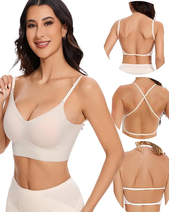 Low Back Bra, Backless Bra, Open Back Multiway Halter Bras