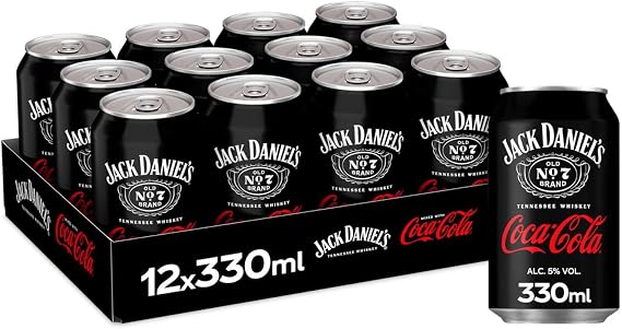 Jack Daniels & Coca Cola mix 330ml X 12 Cans - JD with Coke Mix