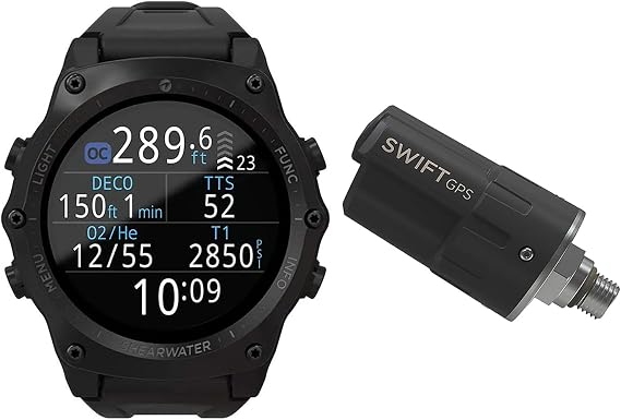 Shearwater Teric Dive Computer with GPS Transmitter, Black
