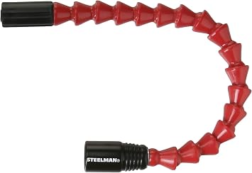 Steelman Flexible 12-inch Spark Plug Installer, Hand-Driven Starter Tool for Automotive Mechanics