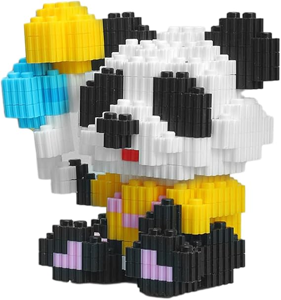 Larcele Micro Building Blocks Animal Set, DIY Mini 3D Building Toy Bricks,295 Dots KLJM-10 (Panda 5393)