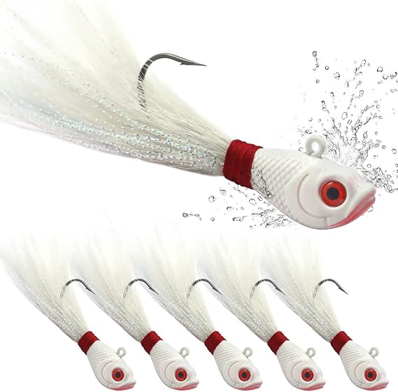 Bucktail-Jigs-Saltwater-Hair-Jigs-Head -Fishing-Lures-Assorted Kit